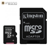 Carto Kingston Micro SD C/ Adaptador SD 64GB