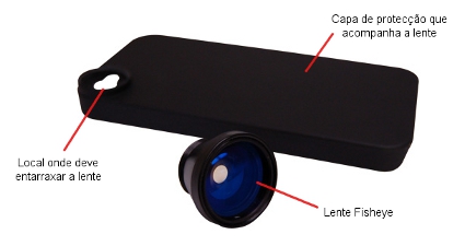 Lente Fisheye para iPhone 4/4S e 5 Lente Fisheye para iPhone 4/4S e 5