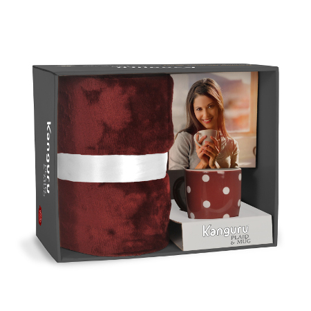 Manta e Caneca Kanguru Vermelha Manta e Caneca Kanguru Vermelha