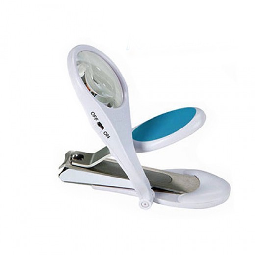 Corta-unhas LED com Lupa Corta-unhas LED com Lupa