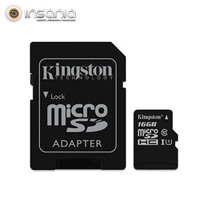 Cartão Kingston Micro SD C/ Adaptador SD 16GB