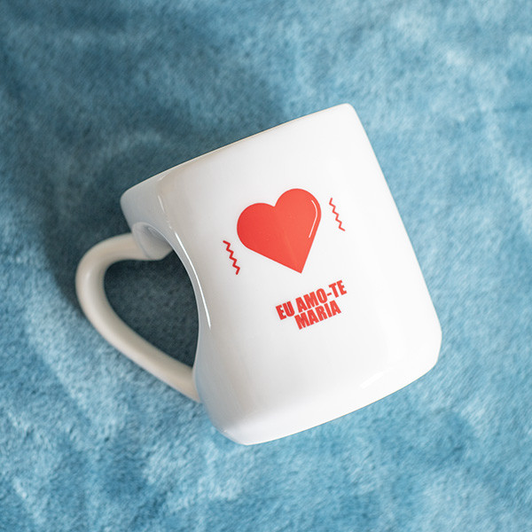 Caneca Cora��o Mensagem Rom�ntica Personaliz�vel